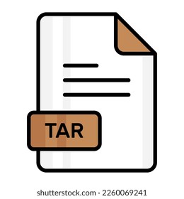 An amazing vector icon of TAR file, editable design