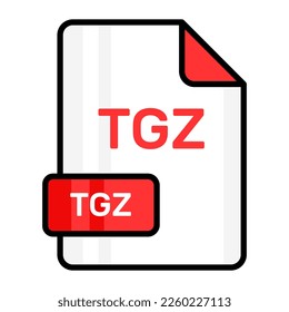Un impresionante icono vector del archivo TGZ, diseño editable