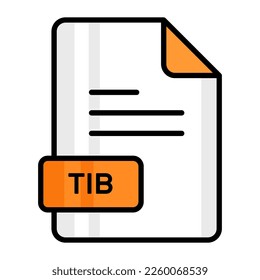 An amazing vector icon of TIB file, editable design