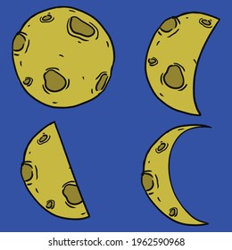 amazing vector illustration of the moon