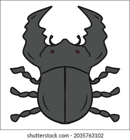 Amazing vector illustration of Stag beetle, editable for your brand, logo, icon or all of your graphic needs.