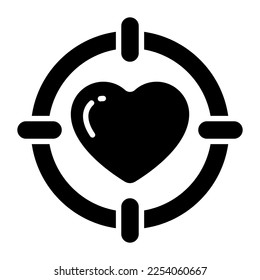 Increíble vector del objetivo de amor, estilo editable