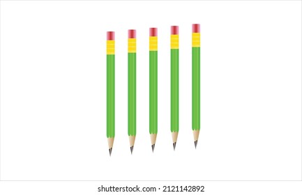 Amazing vector pencils on pure white background