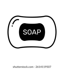 An amazing vector of soap bar in editable style, hygiene equipments