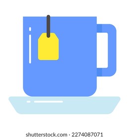 An amazing vector of tea cup, concept of hot beverage