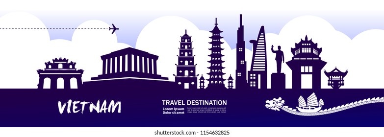 Amazing Vietnam Travel vector