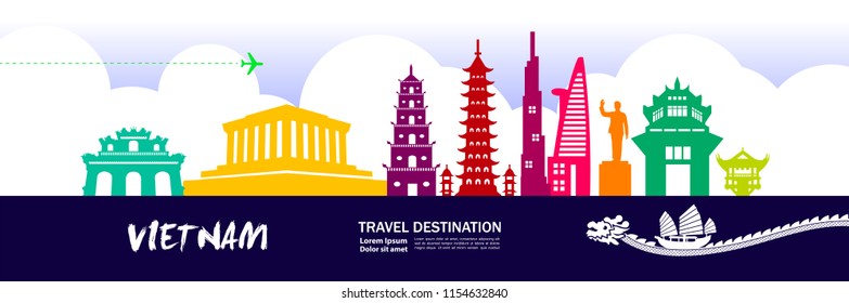 Amazing Vietnam Travel vector