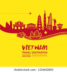 Amazing Vietnam Travel vector