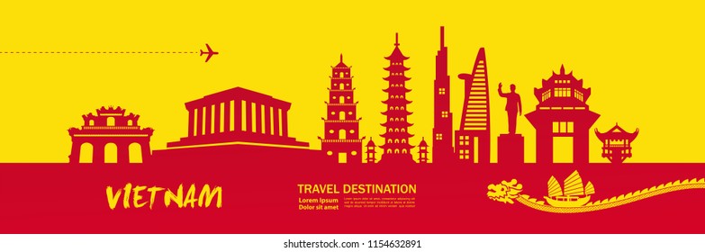 Amazing Vietnam Travel vector