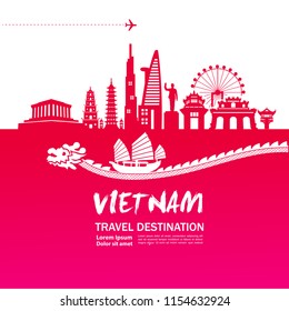 Amazing Vietnam Travel vector