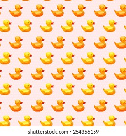 Amazing vintage princess pattern with ducks
