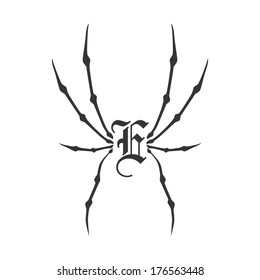 amazing vintage spider tattoo ink art
