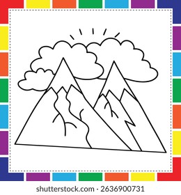 Amazing Volcano Coloring Adventure A Creative Science Themed Page for Kids Packed with Lava Eruptions and Magma Mountains, Coloring Fun for Boys and Girls A Large Creative Page