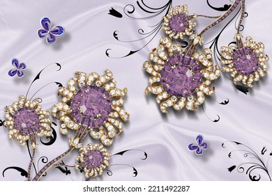 amazing wallpaper can be use to wall decoration contain a beautiful flowers and butterfly 