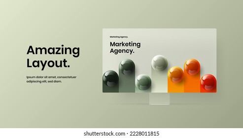Amazing website screen vector design layout. Bright display mockup landing page concept.