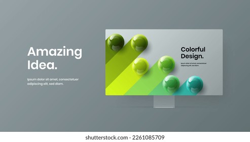Amazing website screen vector design illustration. Clean display mockup presentation concept.