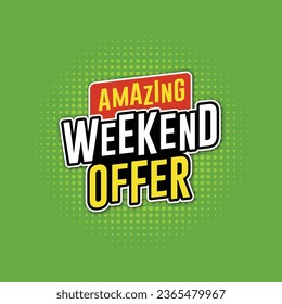 Amazing weekend offer Logo, Retail offers, Deals, Discount Logo Template Vector