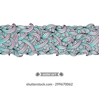 Amazing wonderland doodle art. Vector. Creative bohemia concept for tattoo, cards, tickets, congratulations, branding, logo, label. Web and mobile interface website template Black white grey pink blue