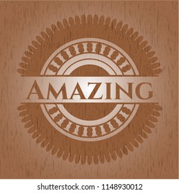 Amazing wooden emblem. Retro