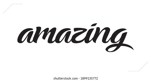 amazing word, girl font design black color style