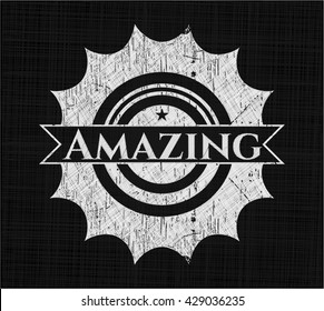 Amazing written with chalkboard texture