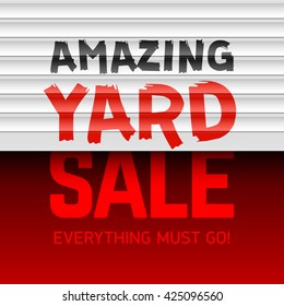 Amazing Yard Sale Poster Template Vector Illustration