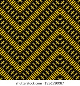 amazing yellow art deco Seamless vector pattern in geometric ornamental style