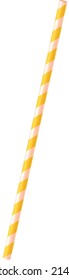 Amazing Yellow Color Plastic Straw Concept Illustration 