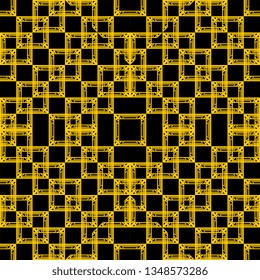 amazing yellow rectangular Art Deco geometric pattern