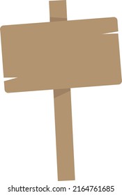 Amazingly designed flat style illustration of wood sign board 