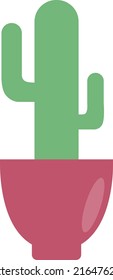 Ilustración de la planta de cactus de diseño plano y asombrosamente diseñado 
