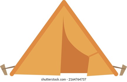 Amazingly designed flat style illustration of cloth tent 