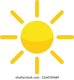 Amazingly designed flat style illustration of sun 
