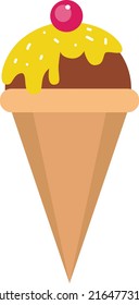Amazingly designed flat style illustration of ice-cream 
