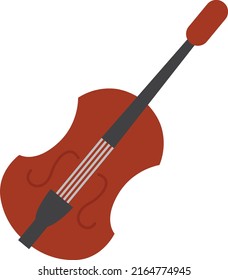 Amazingly designed flat style illustration of violin 