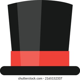 Amazingly designed flat style illustration of magician hat 