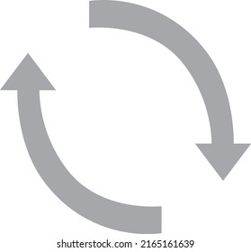 Amazingly designed flat style illustration of refresh icon