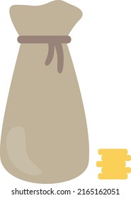 Ilustración de estilo plano y asombrosamente diseñada para saco de dinero