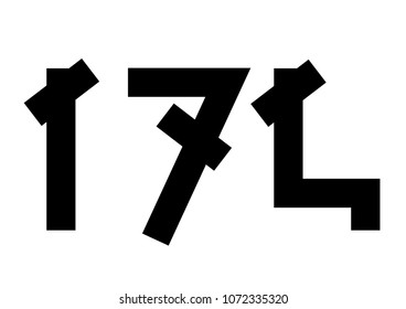 Amazing,radial, thick number font design. It is rectangular.