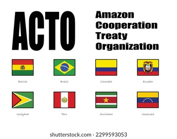 Organisation des Vertrags über die Zusammenarbeit mit Amazon, ACTO, Flagge der Mitglieder