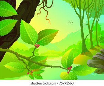 Waldflora und Fauna des Amazonas