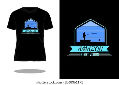  amazon night vision boat flat design hand drawing