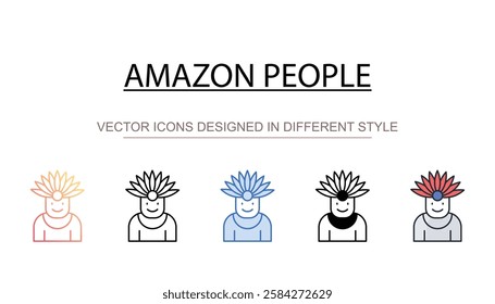 Amazon People icon design with white background stock illustration