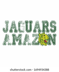 Amazon Rainforest jaguar graphic design vector art