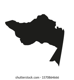 Amazon region map in Colombia
