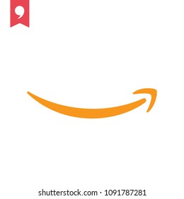 Símbolo de flecha del logotipo de la compra de Amazon, ilustración vectorial EPS 10