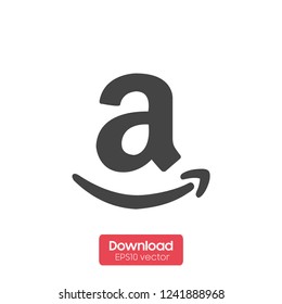 Símbolo de flecha del logotipo de la compra de Amazon, ilustración vectorial EPS 10 - Vector