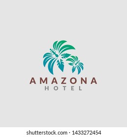 amazona hotel wild logo vector