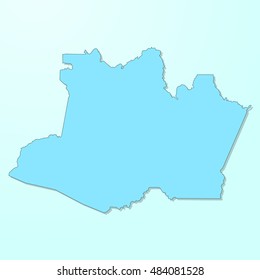 Amazonas blue map on degraded background vector