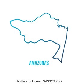 Amazonas deparment of Colombia simplified smooth map